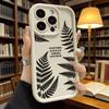 Black Fern Silhouette Shockproof Soft Phone Case For Xiaomi Redmi Note 15 14 13 12 11 10 9 8 Pro Anti-Slip Anti-Fall Cover
