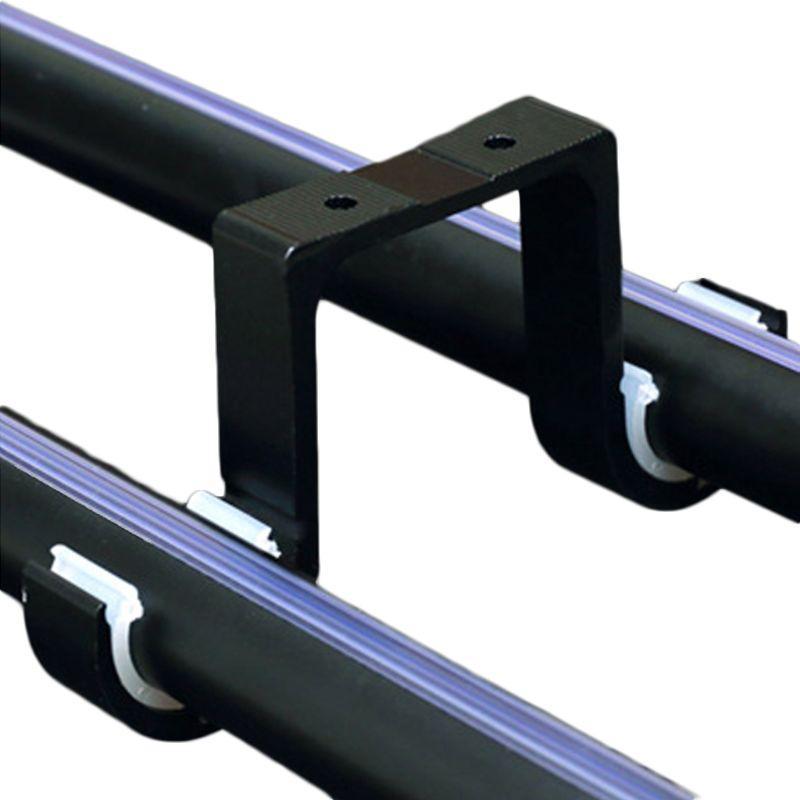 2 Pcs Hang Curtain Rod Holders Heavy Duty Curtain Drapery Rod Bracket Wall-Mounted Metal Double Rod Bracket