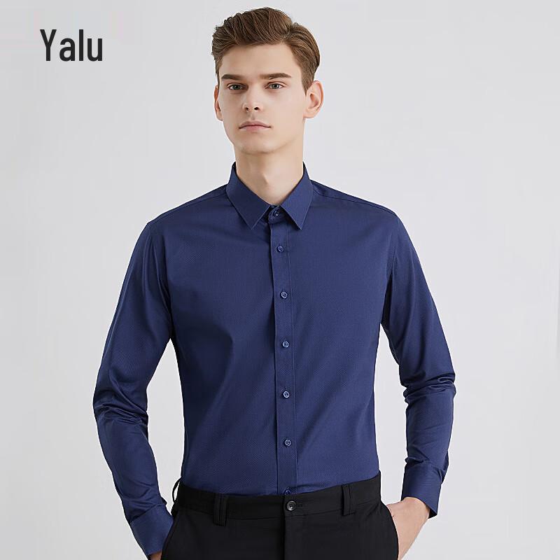 Yalu Men s Solid Business Long-Sleeved Shirt 5XL