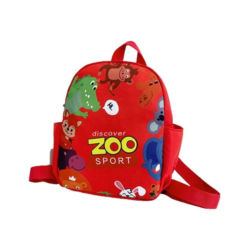 Cute Cartoon Print Nylon Children's Backpack For Boys And Girls Lightweight And Theft-proof