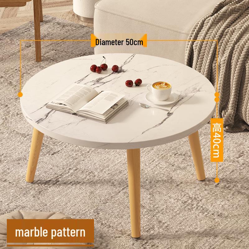 Round Coffee Table - Small, Stylish, Minimalist Side Table for Home, Balcony, or Sofa.