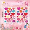 Heart Shaped Stickers Pack of 24 Love Decorative Stickers Valentines Stickers for Kid Love Stickers Gift for DIY Cards