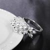 925 Sterling Silver Fashion Wedding Jewelry Romantic Bead Ring