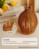 Wood Grain Rattan USB Ultrasonic Aroma Diffuser & Humidifier: Silent, Large Mist Volume