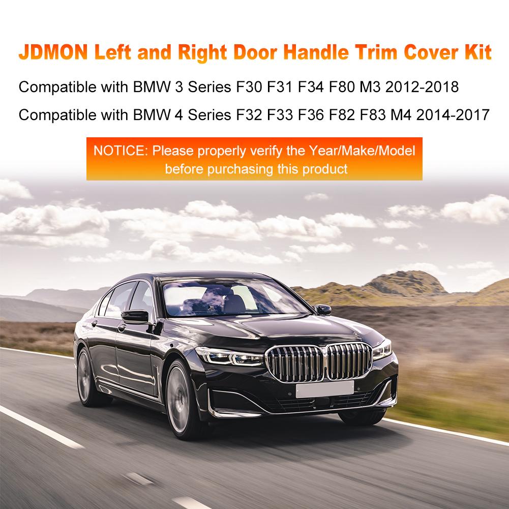 2PCS Car Interior Door Handle Cover For BMW 3 4 Series F30 F31 F32 F33 F36 Carbon Interior Door Armrest Handle Cover For BMW