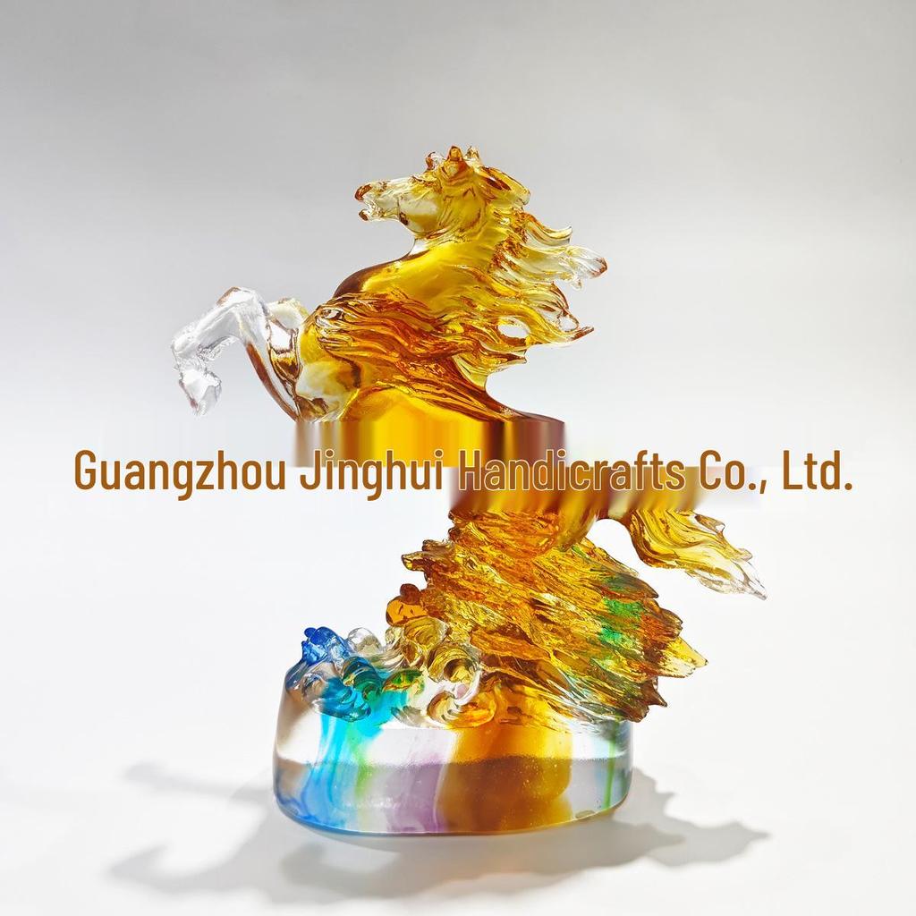 Zodiac Glazed Horse Figurine: Ancient Method - Office & Living Room Decor, Soar To Success