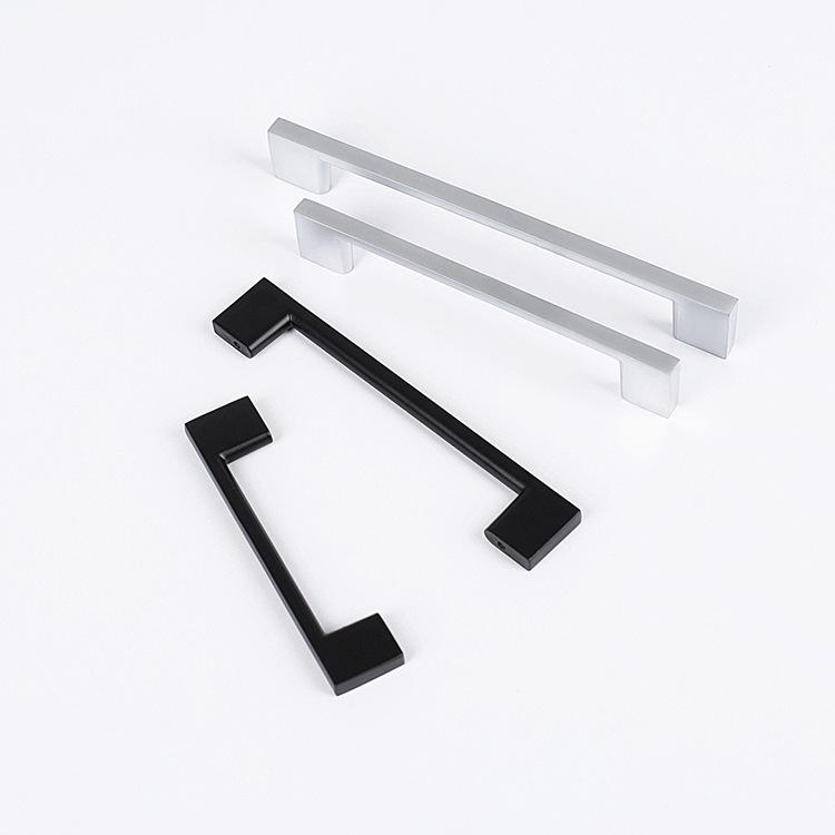 Modern Aluminum Furniture Hardware Pull Handle Solid Cabinet Drawer Handle Knob