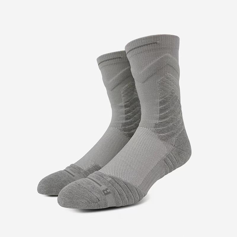 Odor-Resistant, Sweat-Absorbent, Breathable Basketball Socks - Extra Thick, Wear-Resistant, Non-Slip, Solid Colors for Spring/Summer