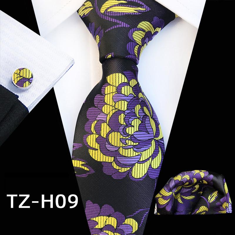 Paisley Fashion Men'S Tie Pocket Towel Cuff Three-Piece Set