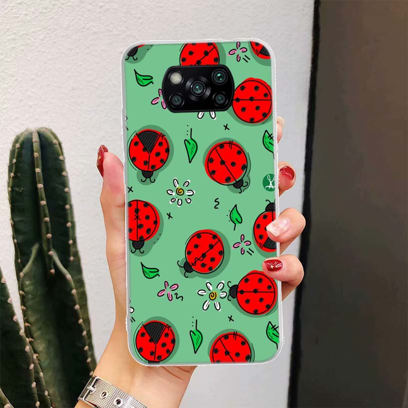 Insect Seven-Star ladybug For Xiaomi Poco X7 X6 X5 X4 Nfc F7 Ultra F6 F5 Pro Phone Case F4 Gt F3 M6 M5 M4 M3 5G Fundas Cover Coq