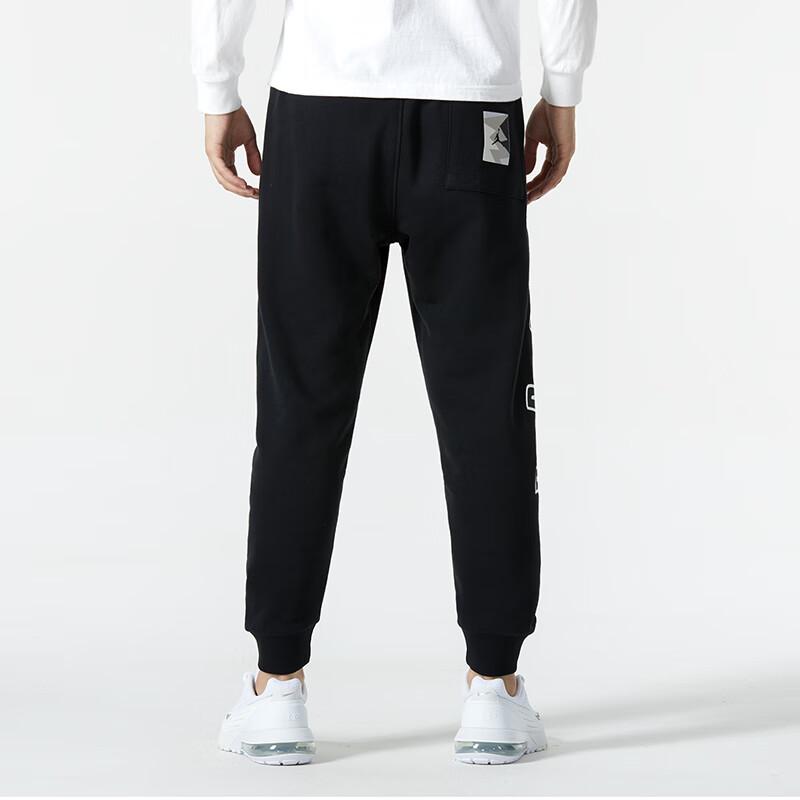 Jordan Alphabet Logo Print Jogger Knit Sweatpants Men Bottoms Black FQ1869-010