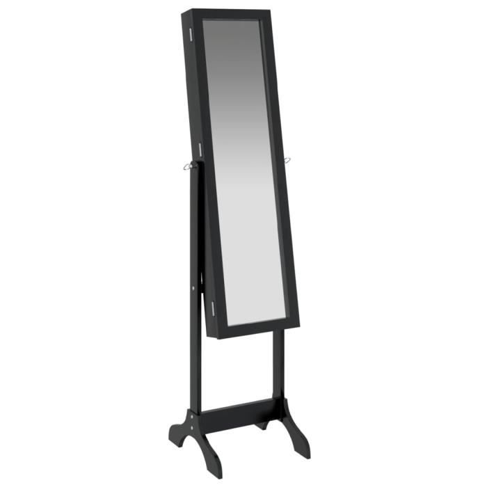 VidaXL Miroir sur pied noir 34x37x146 cm 351764