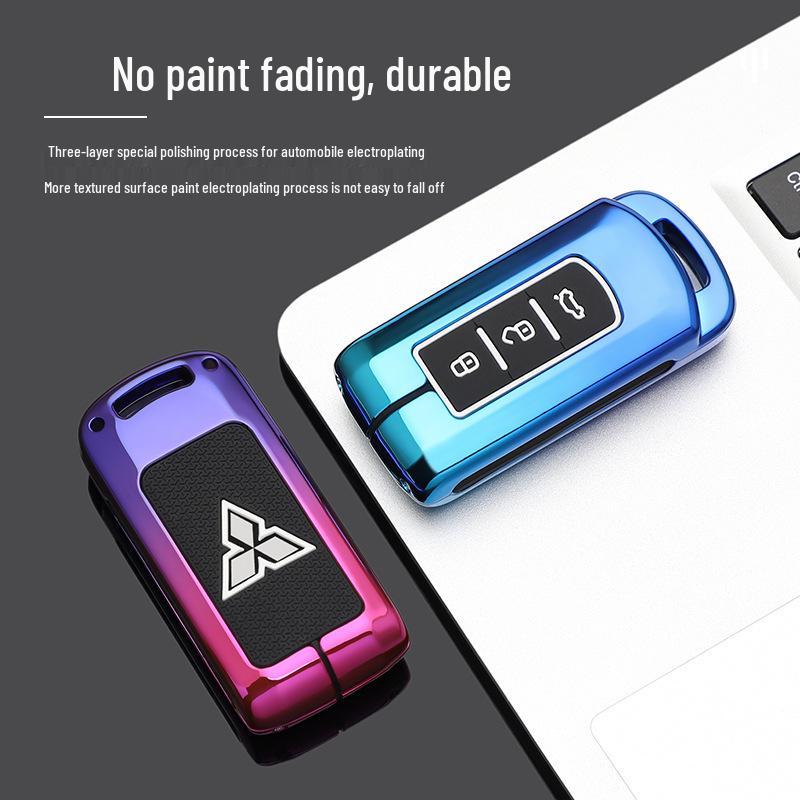 Mitsubishi Key Case for 2021 Outlander, Eclipse Cross, Pajero Sport, ASX: Men's Car Shell & Buckle Modification