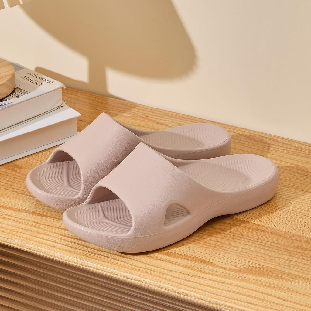 Women's Thick Sole Non-Slip EVA Slippers - Poop Design, Air Cushion Comfort for Couples, Summer Indoor Use.
