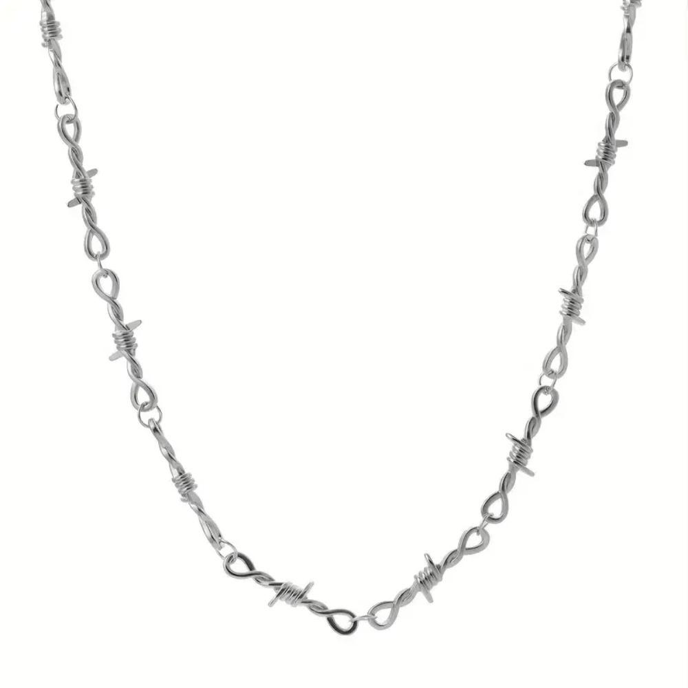 Small Wire Brambles Iron Unisex Choker Necklace Bracelet Women Hip-hop Gothic Punk Barbed Wire Little Thorns Chain Jewelry