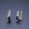 Black Awn Black Stone Earrings