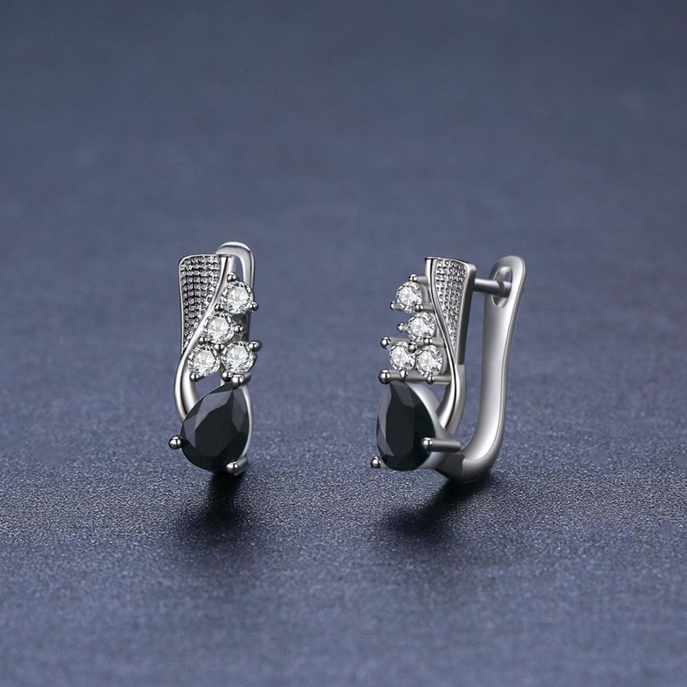 Black Awn Black Stone Earrings