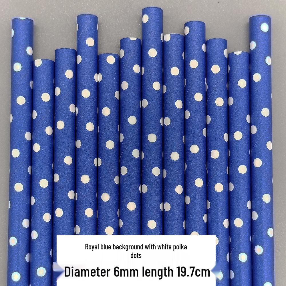 Colorful Polka Dot Biodegradable Paper Straws - Ideal for Juices, Beverages, Desserts & Table Decorations