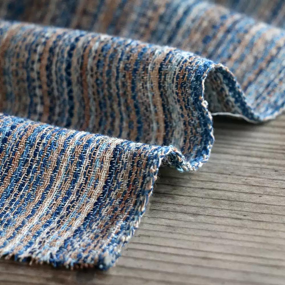 1yard Telas Patchwork Algodon Fabric Plant Dyed Woven with a Wide Width of 45cm 3color Hand Woven Designer Fabric for Patchwork