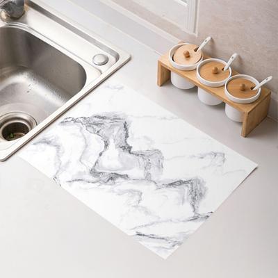 Marble Dish Drying Mat Quick Drying Diatomaceous Earth Water Absorbent Pad Dish Kitchen Countertop