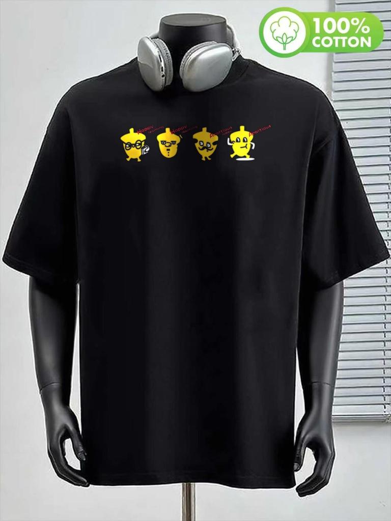 Unisex T-shirt Cartoon Character_62_Men'S Pure Short Sleeve T-Shirt - Black Casual Sport Tee Unisex Style S-2XL