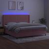 Maison Exclusive - Sommier à lattes de lit matelas et LED Rose 200x200 cm Velours