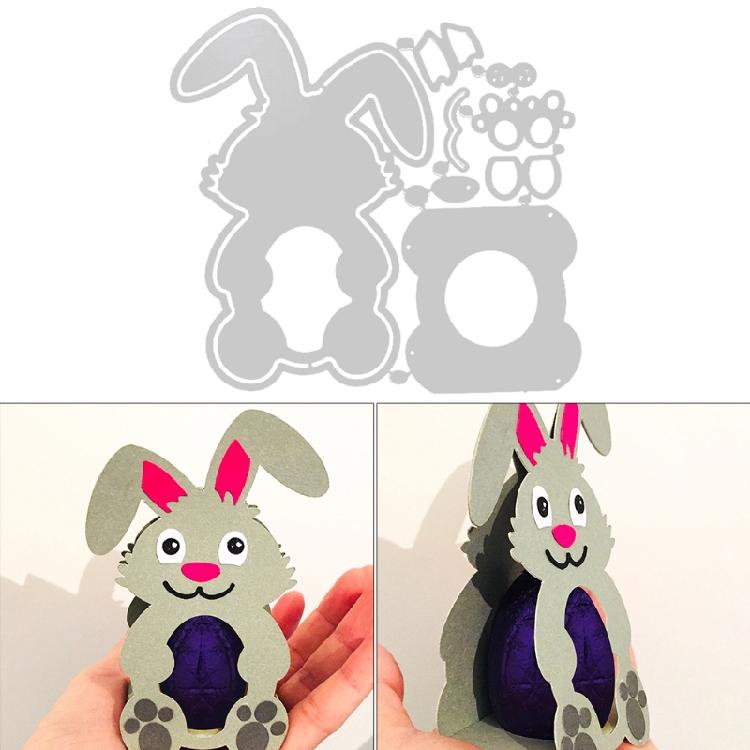 Easter Eggs Bunny Metal Cutting Dies Stencil Template Mold Art Craft Decoration