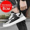 Neue Herren Trendige Leder Sneaker Erhöhungsschuhe Unsichtbar Atmungsaktiv Höhensteigernde Schuhe 8cm 10cm Lässige Mode Leichte Sneaker