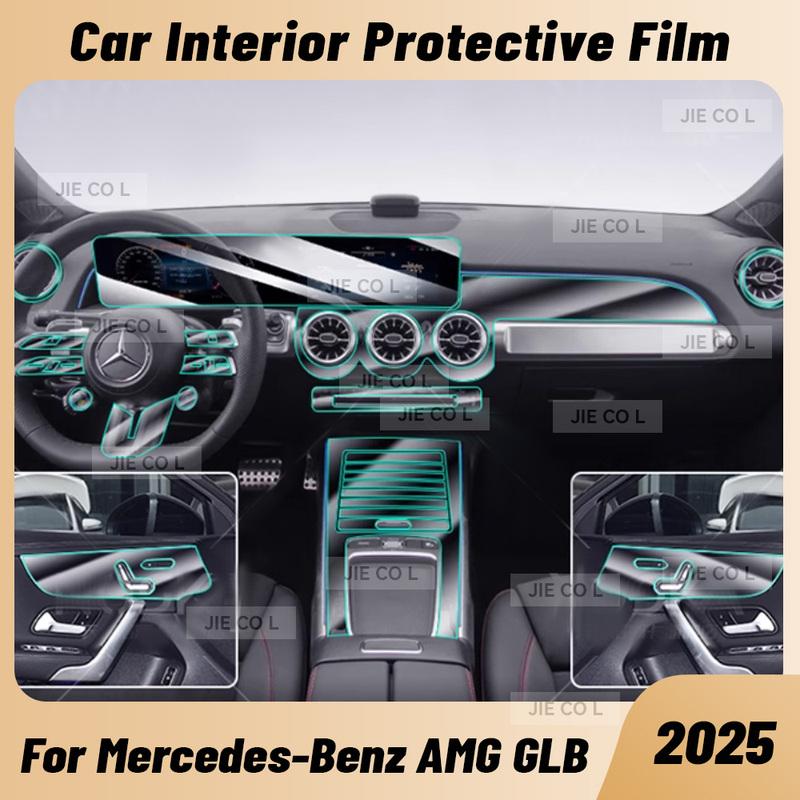 For Mercedes Benz AMG GLB 2024 2025 Anti-scratch Car Interior Center Console Media Dashboard Navigation TPU Protector Film