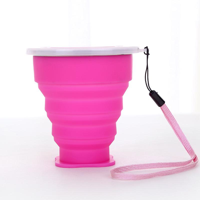 Silicone Foldable Cup with Hook: Versatile Water Cup with Lid