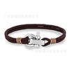 Stainless Steel Adjustable Mini Horseshoe Buckle Men'S Captain Rope Bracelet Couple Anchor