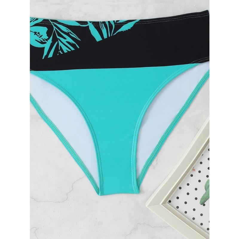 Hot-selling Split Swimsuit Multi-color Printed Sports Splicing Swimsuit Two-piece Set BIKINI Women