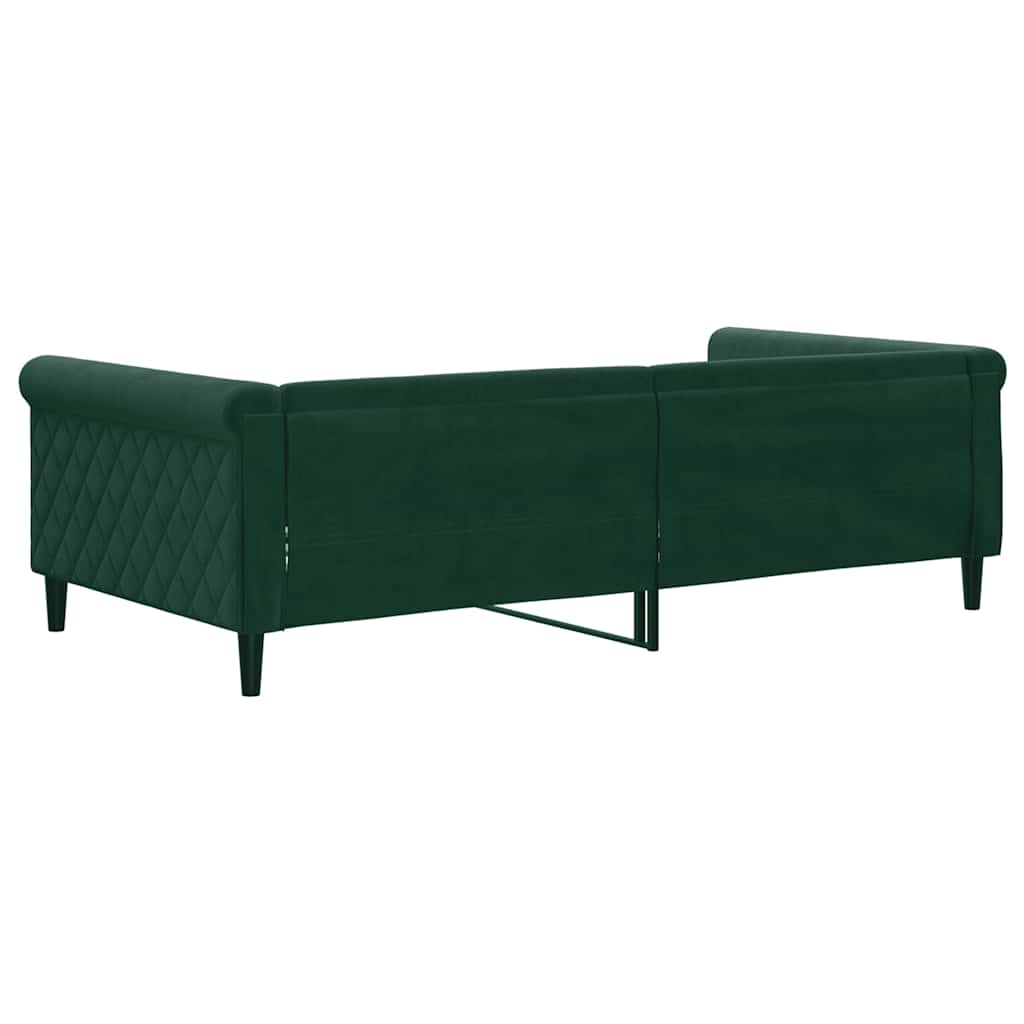 Daybed in Dark Green 100 x 200 cm Velvet
