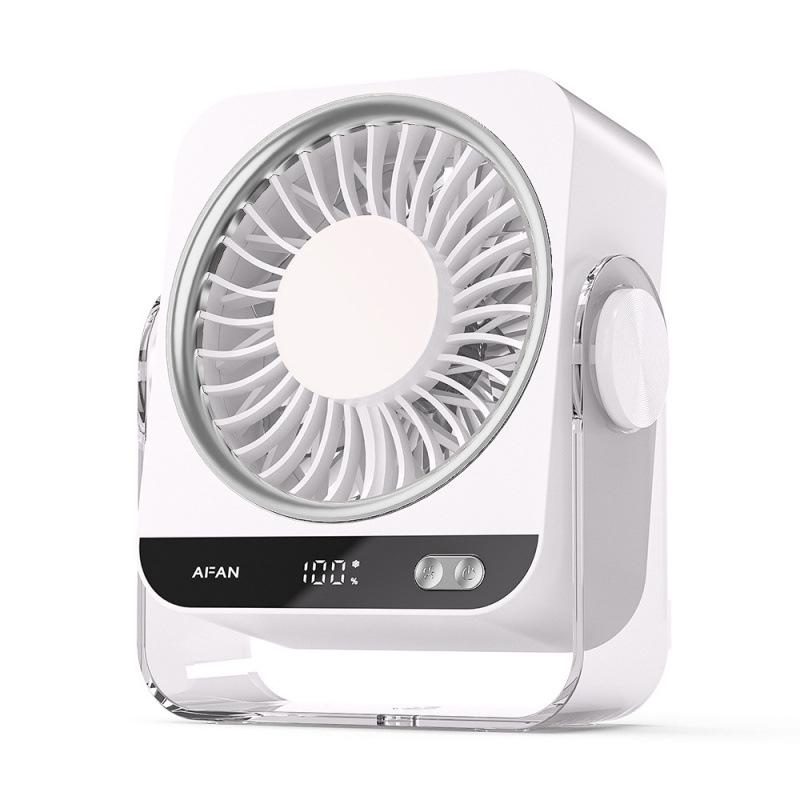 

2026 Beauty Studio: Portable Ice-Cooling LED Fan - Rechargeable, Wall-Mountable Desktop Fan 143*57*169