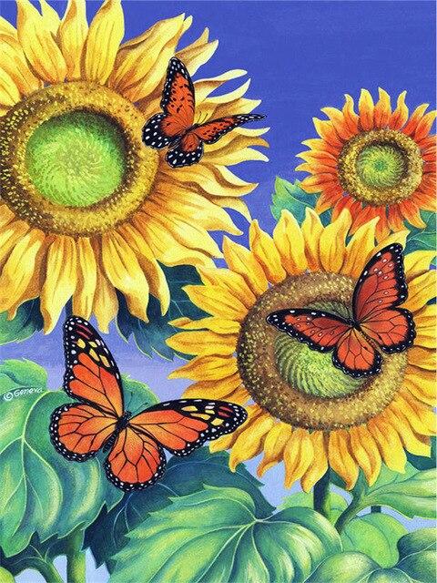 5D DIY Diamond Painting Sunflower Blackboard Cross Stitch New Arrival Diamond Embroidery Flower Handicraft Home Decor