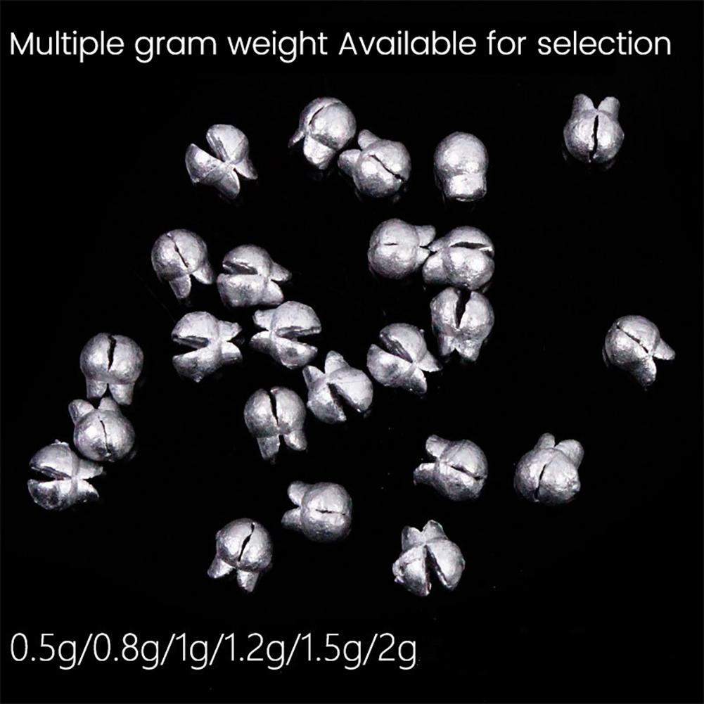 50pcs/ 100pcs Fishing Weights Sinkers, Fishing Egg Weight Round Split Sinker Fishing Tackle Sinker Set, Fishing Split Sinkers Kit For Fisherman Fishin