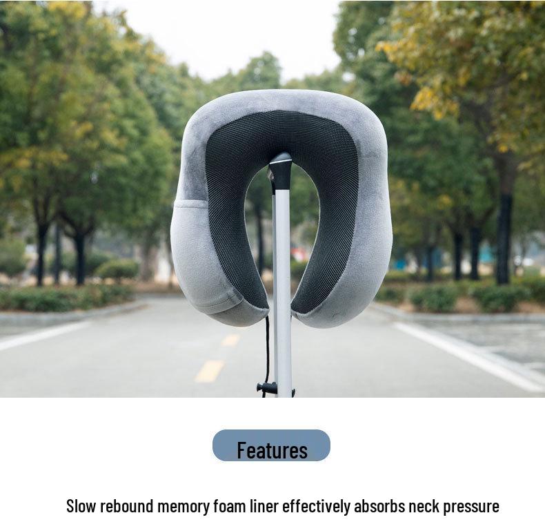Memory Foam U-shaped Neck Support Pillow for Office, Travel, and Airplane Use
