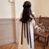 New Solid Color Hair Clip Long Ribbon Bow Sweet Style Bun Holder Hair Styling Decorative Ponytail Holder Wedding