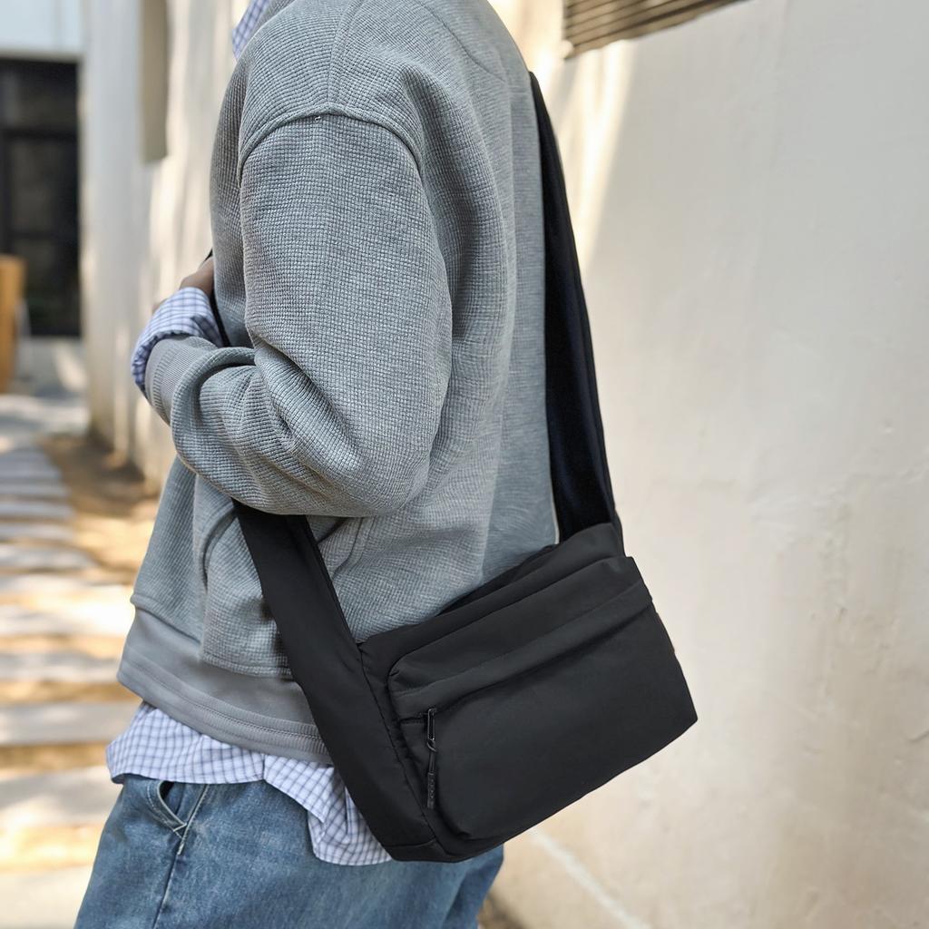 Crossbody Bag Women'S Large-Capacity Washed Cloth Shoulder Bag Student Class Bag Tote Bag Travel Commuter Small Satchel