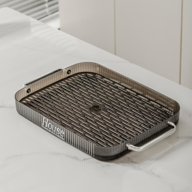 Fruit Cup Drain Tray Rectangular Bowl Rack Chopsticks Box Kitchen Storage Tray Water Cup Drain Tray Fruit Basket Tea Tray