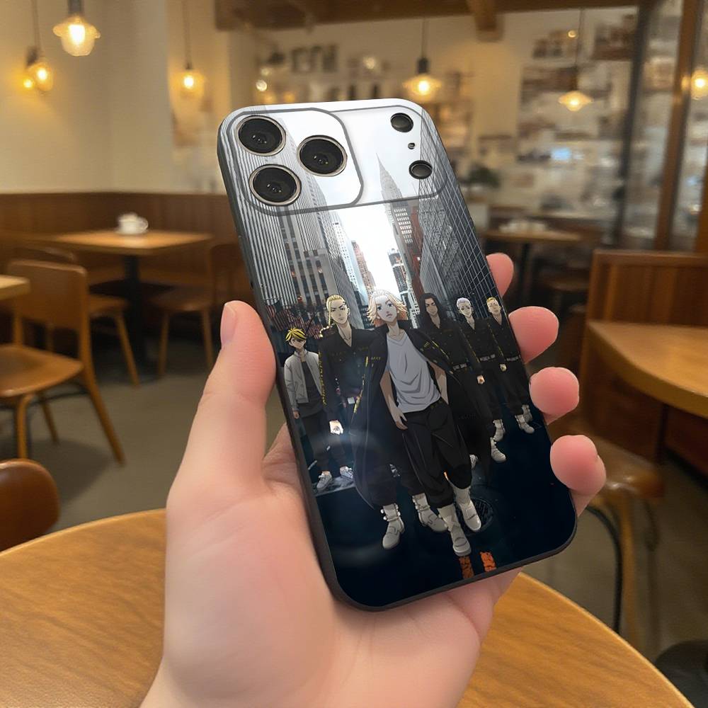 

Tokyo Revengers Cool Phone Case For iPhone 17,16,15,14,13,12,11,Pro,XS,Max,XR,Plus,E,SE4,Mini Black Soft Cover iPhone14Plus