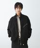 WMC Texture Stand Neck Zip-Up_Black