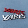 AGV3   3D Metal Yaris Logo Emblem Badge Matte black Chrome Plated Trunk Letter Sticker For Toyota Yaris Car Exterior Decor Accessories