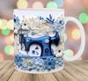 Sewing Machine 3D Flat Sewing Machine Ceramic Coffee Mug Tea Cup Europe, America Germany France
