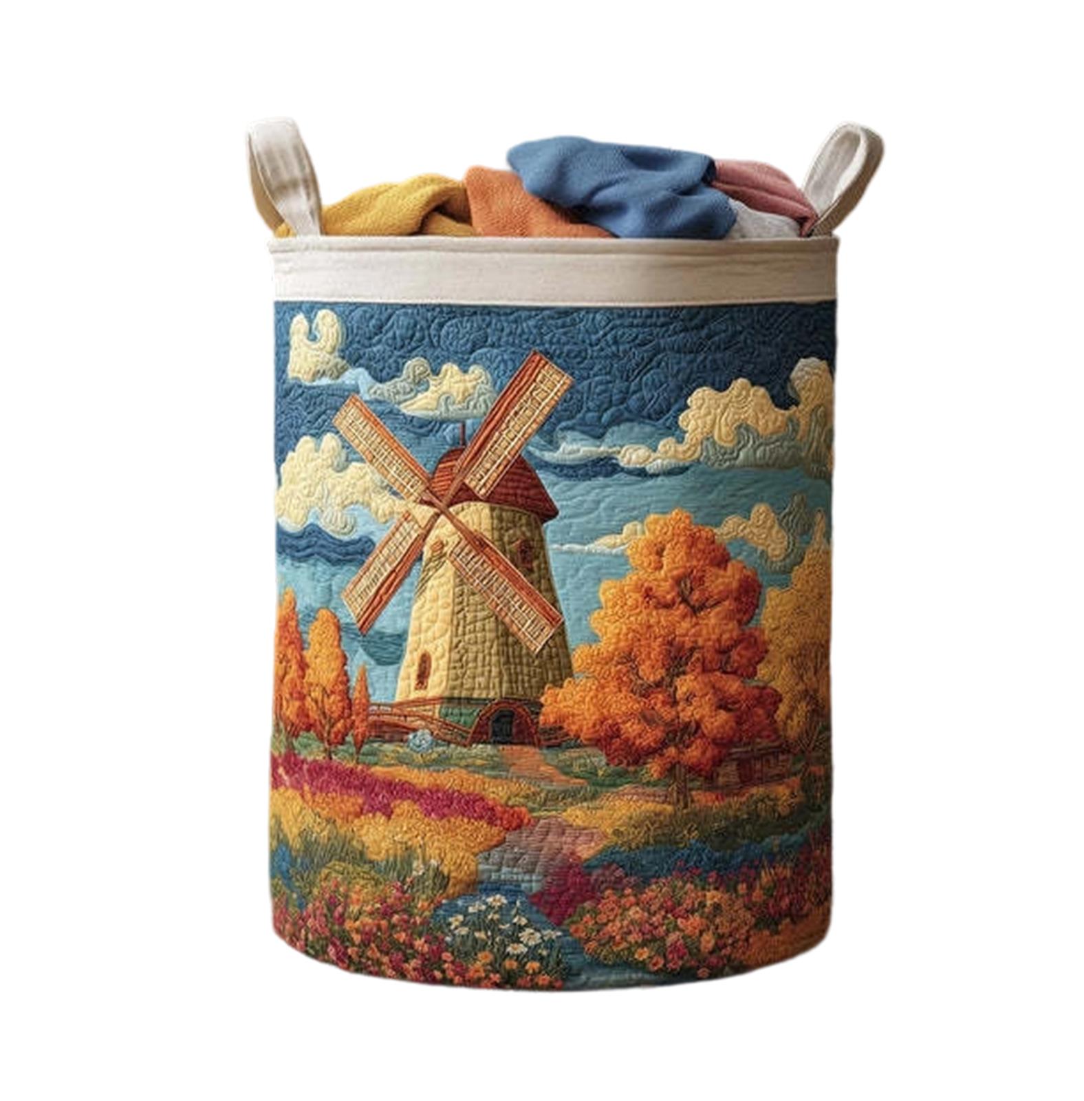 Round Laundry Basket, Home Storage Basket, Dirty Clothes Basket, Storage Basket, Fabric Storage Basket, Large Capacity Storage.