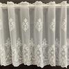 INTERIX Embroidered Lace Cafe Curtain for Small 165cm Wide x 45cm Made in Freesia Windows, Long, Japan, White, CF4-165-45