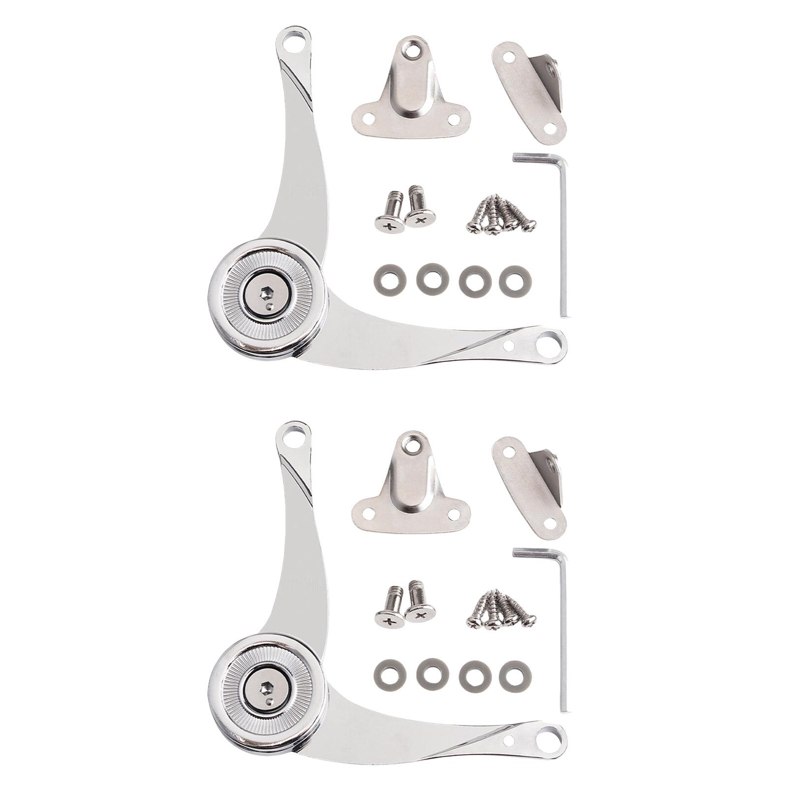 

2Pcs Heavy Duty Hinge Lid Support Hinge Soft Close Chest Hinge Cabinet Lid Stay Folding Hinges Easy to Install 1