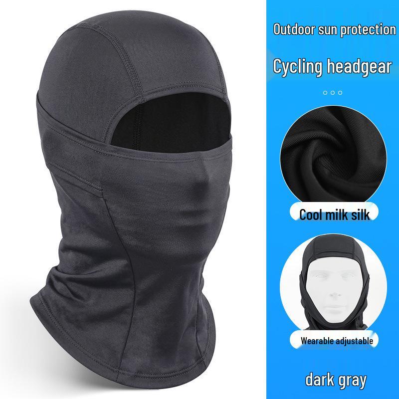 Quick-Dry Multifunctional Summer Cycling Face Mask: Breathable, Sun-Protective, Ice Silk Balaclava & Headband