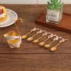 6 Pieces Coffee Spoon Set Swan Base Holder Stainless Steel Spoons Dessert Spoon Set  Fruit Dessert