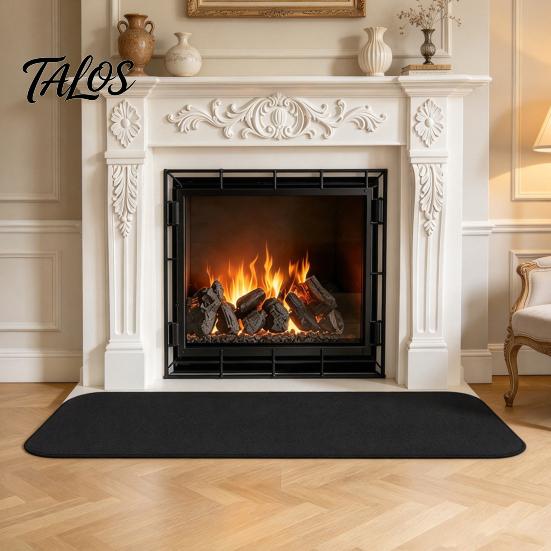 Almofada de Carvão Retardante de Chama, Tapete à Prova de Fogo para Lareira, Tapete Resistente de Três Camadas para Fogão de Lareira a Lenha, Tapete de Piso Térmico para Interior, Escudo Resistente